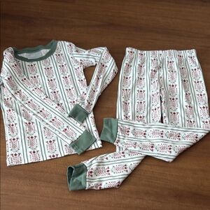 LAKE Kids Pajama Set with Green Accents